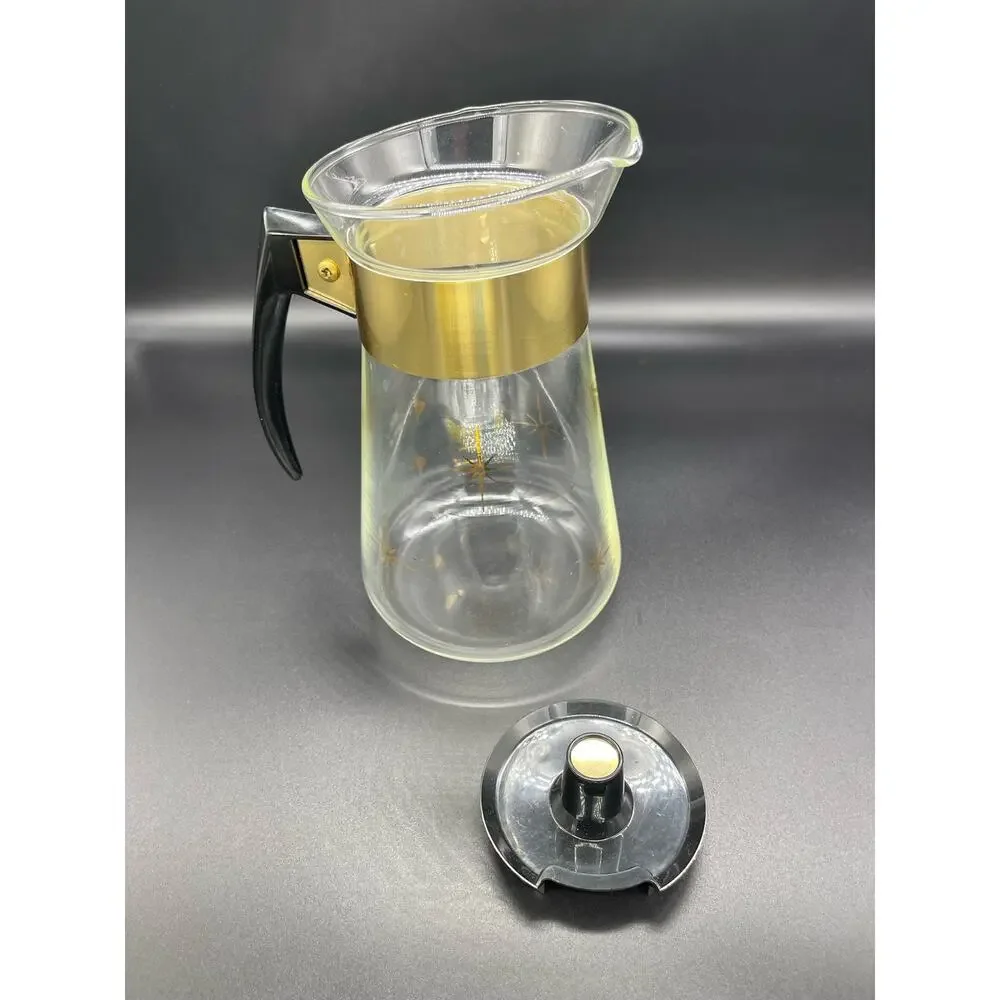 Vintage MCM Corning Carafe Starburst Atomic